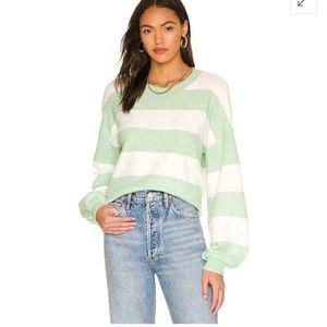 Sanctuary Eye On You Sweater in Recycle Green Stripe, XL